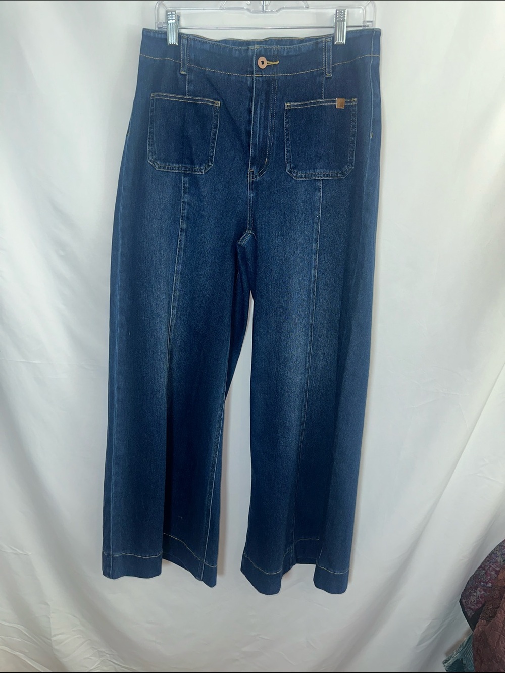 HALARA Dark Blue Wide Leg Womens Jeans